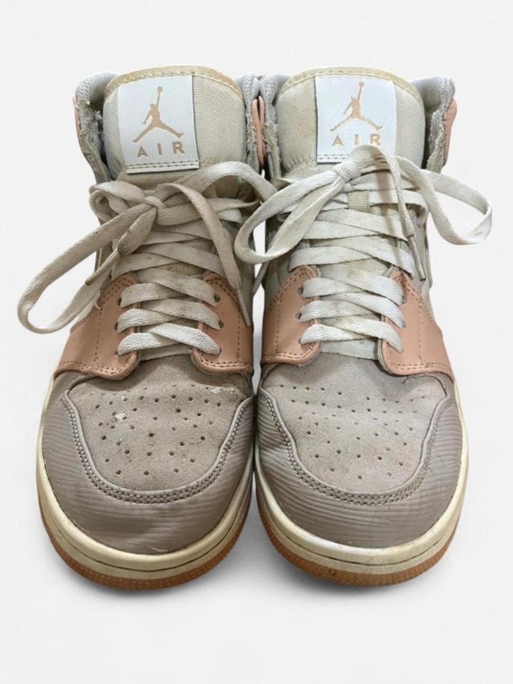 Jordan High Top Sneakers in Cream & Blush